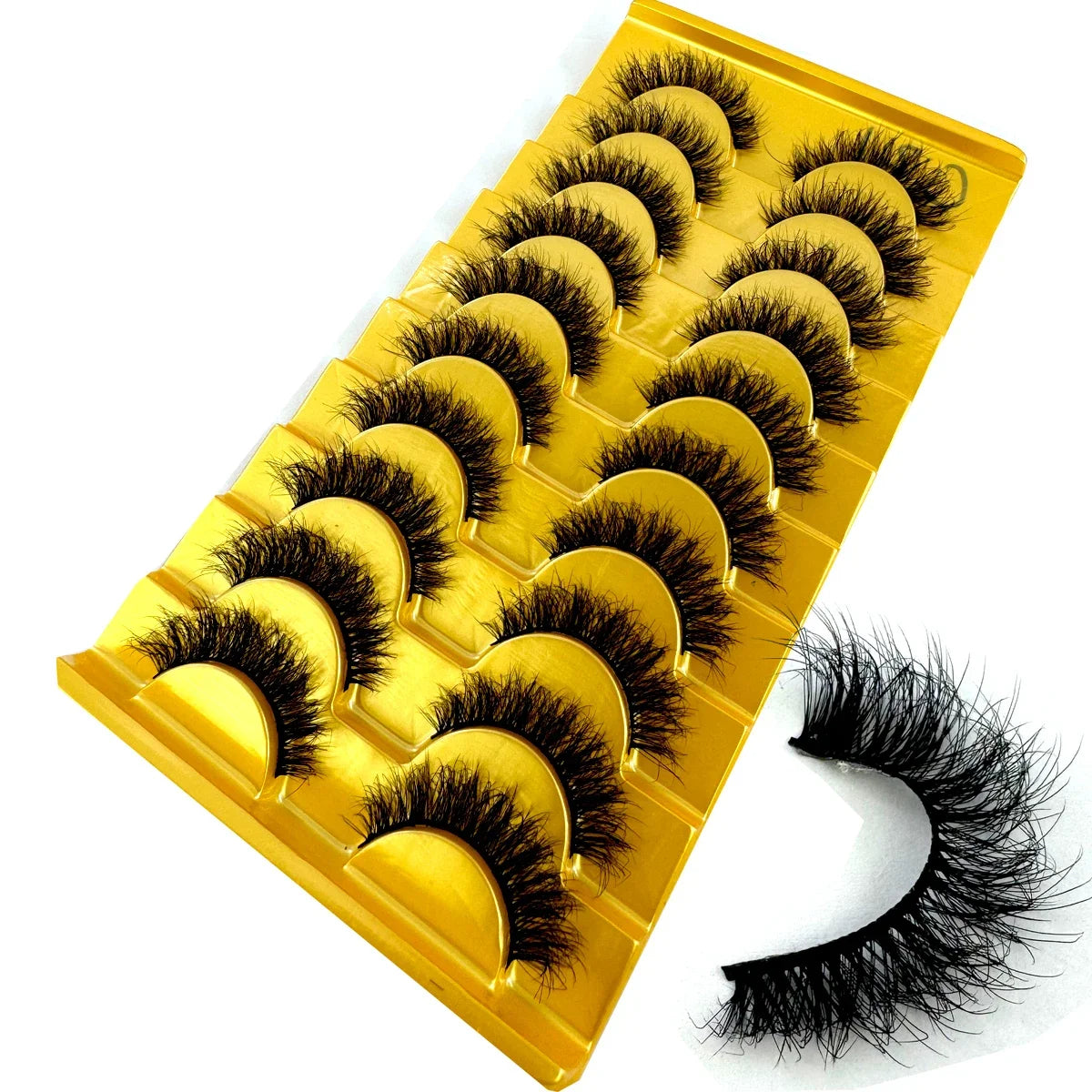 AMSDCN 8/10 Pairs Faux Mink False Eyelashes Natural Long Makeup 3d Mink Lashes Extension Eyelashes Short Mink Lashes for Beaut