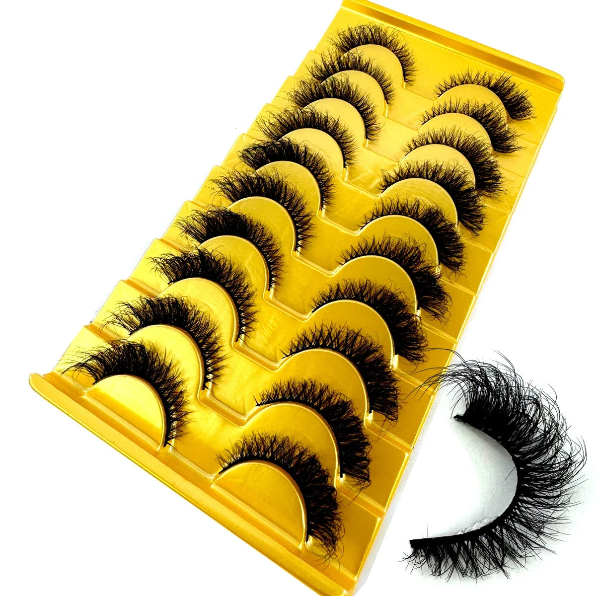 AMSDCN 8/10 Pairs Faux Mink False Eyelashes Natural Long Makeup 3d Mink Lashes Extension Eyelashes Short Mink Lashes for Beaut