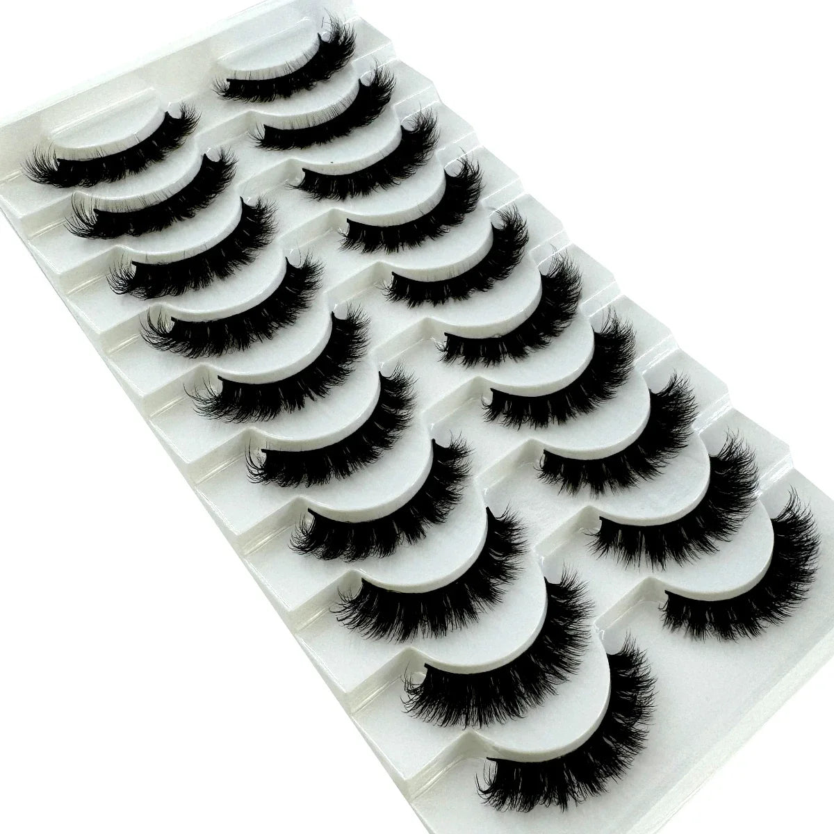 AMSDCN 8/10 Pairs Faux Mink False Eyelashes Natural Long Makeup 3d Mink Lashes Extension Eyelashes Short Mink Lashes for Beaut