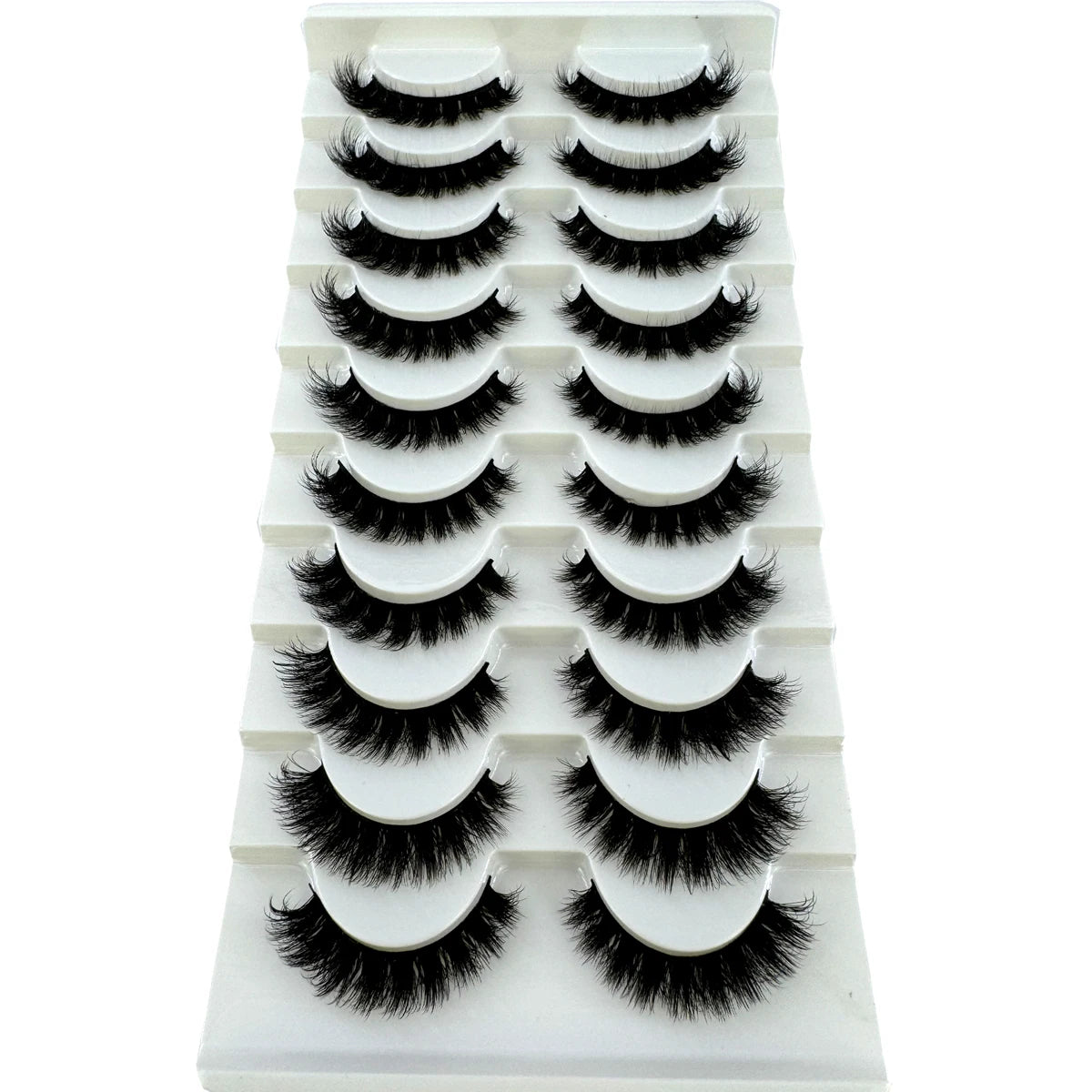 AMSDCN 8/10 Pairs Faux Mink False Eyelashes Natural Long Makeup 3d Mink Lashes Extension Eyelashes Short Mink Lashes for Beaut