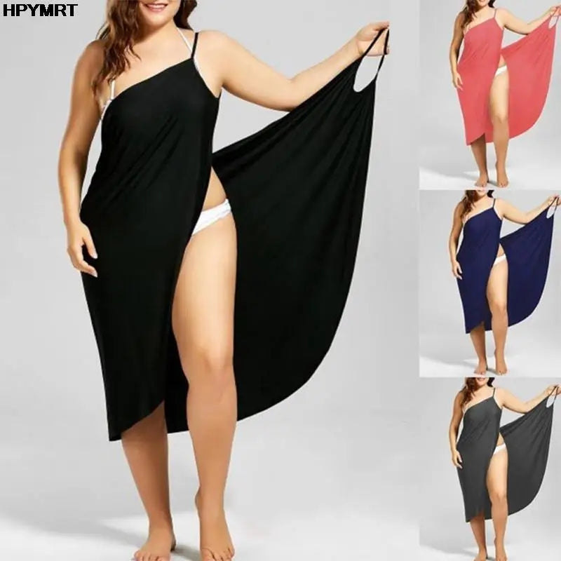 2022 5XL Vestido Halter de Verano para Mujer Color Sólido Tirantes Sexys Cruzados Sin Mangas Ropa de Playa Falda Ropa Femenina Blusas