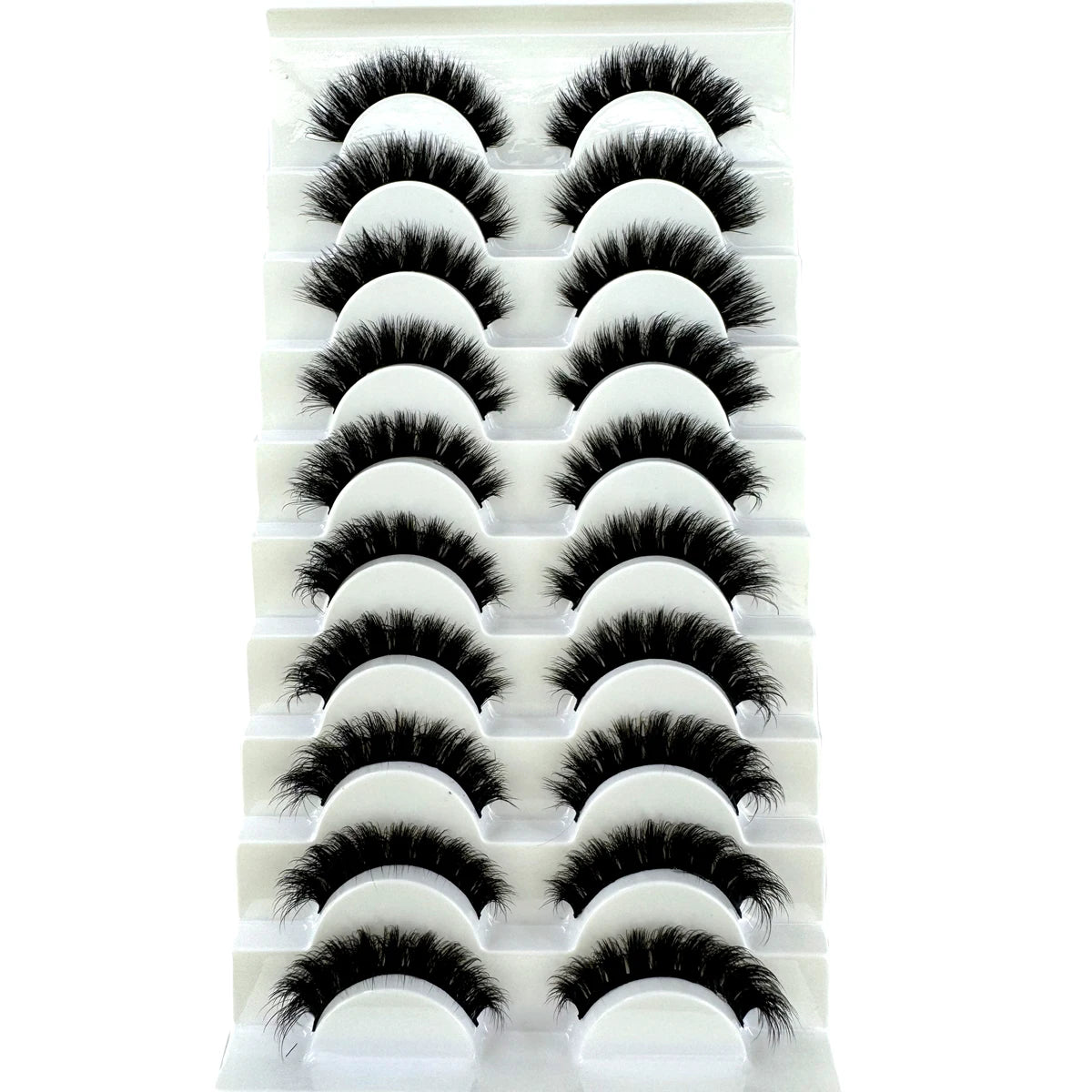 AMSDCN 8/10 Pairs Faux Mink False Eyelashes Natural Long Makeup 3d Mink Lashes Extension Eyelashes Short Mink Lashes for Beaut
