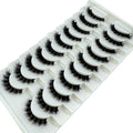 AMSDCN 8/10 Pairs Faux Mink False Eyelashes Natural Long Makeup 3d Mink Lashes Extension Eyelashes Short Mink Lashes for Beaut
