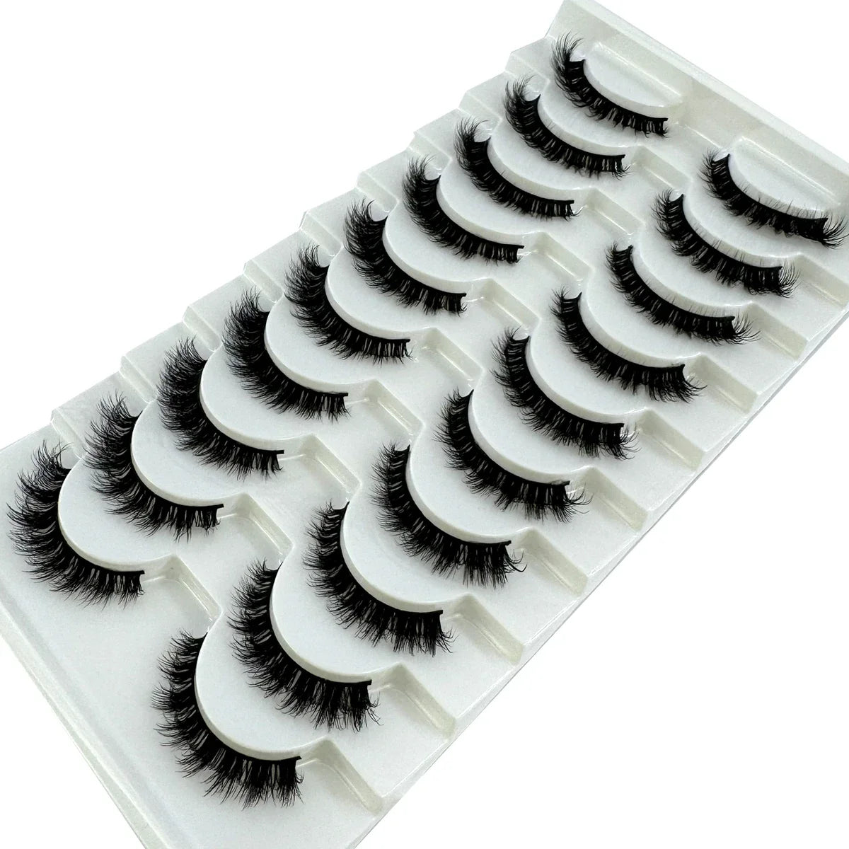 AMSDCN 8/10 Pairs Faux Mink False Eyelashes Natural Long Makeup 3d Mink Lashes Extension Eyelashes Short Mink Lashes for Beaut