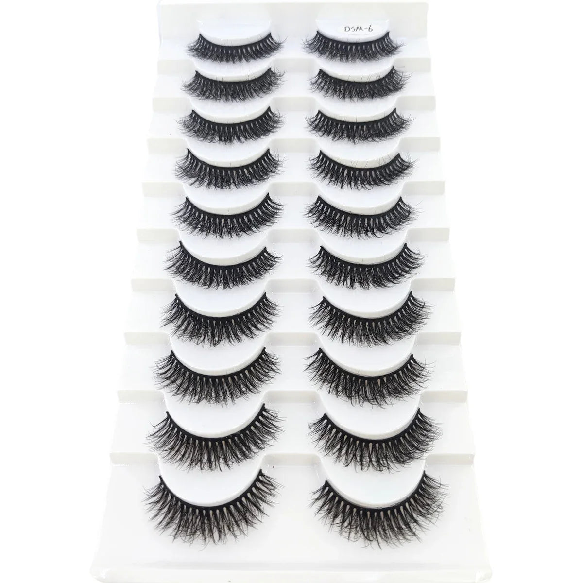 AMSDCN 8/10 Pairs Faux Mink False Eyelashes Natural Long Makeup 3d Mink Lashes Extension Eyelashes Short Mink Lashes for Beaut