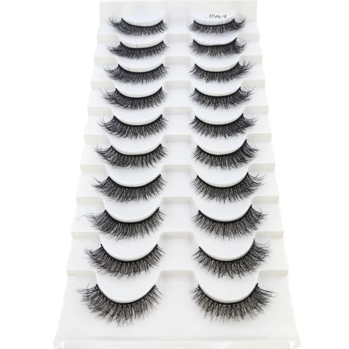 AMSDCN 8/10 Pairs Faux Mink False Eyelashes Natural Long Makeup 3d Mink Lashes Extension Eyelashes Short Mink Lashes for Beaut