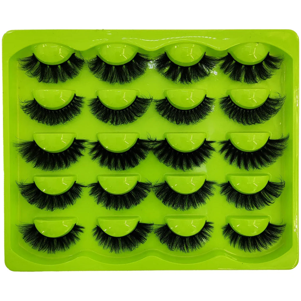 AMSDCN 8/10 Pairs Faux Mink False Eyelashes Natural Long Makeup 3d Mink Lashes Extension Eyelashes Short Mink Lashes for Beaut