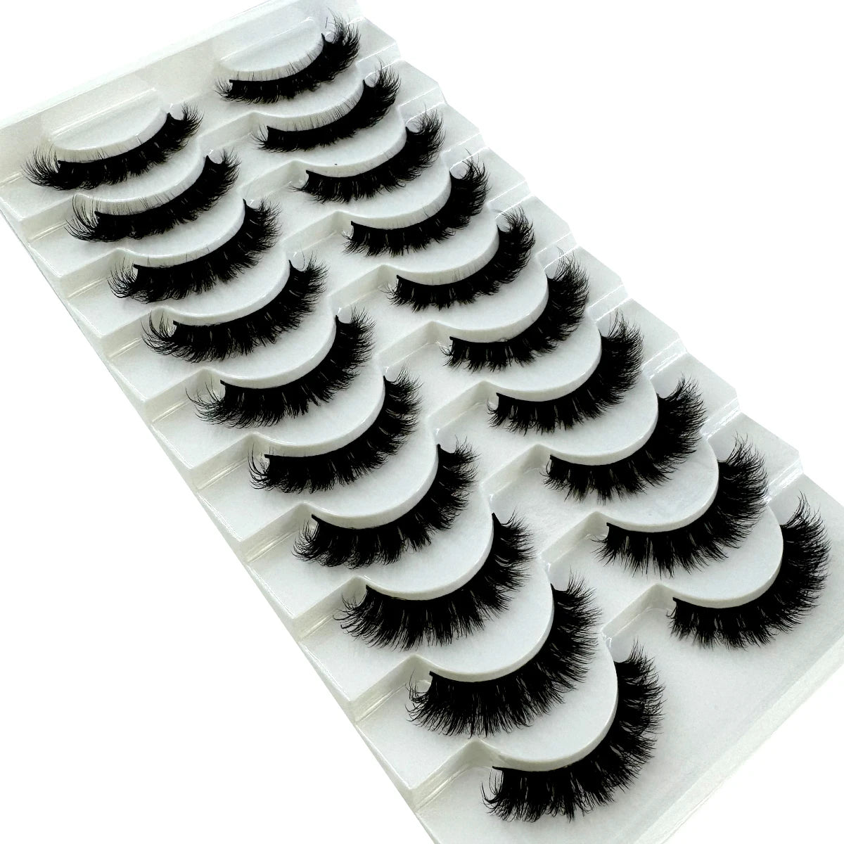 AMSDCN 8/10 Pairs Faux Mink False Eyelashes Natural Long Makeup 3d Mink Lashes Extension Eyelashes Short Mink Lashes for Beaut